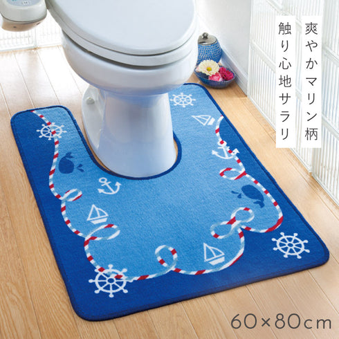 耳長トイレマット マリンブルー.|s1